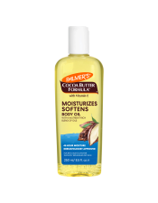 Hydrate and Soften skin with Palmer's Cocoa Butter Formula Body Oil, crafted with intensively moisturising Cocoa Butter and Vitamin E. Absorbs instantly for a radiant, healthy-looking glow. 
48 Hour Moisture 
Suitable for Vegans
Usage Instructions: AFTER SHOWER/BATH Apply to damp skin to lock in moisture. BATH OIL: Add 1-2 capfuls to warm water for soothing spa bath. MASSAGE OIL: warm oil in hands and apply to dry skin as a massage oil or for an instant radiance boost. 
 
Packaging may vary for a short period of time