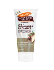 Shimmer and Glow with Palmer’s Cocoa Butter Formula® Shimmer Radiance Body Gloss lotion, crafted with intensively moisturising Cocoa Butter and skin-illuminating pearls for nourished, ethereal glow-kissed skin.

GET YOUR GLOW UP!
- Illuminates skin for all over shimmer
- Gives skin a healthy appearance
- Blurs imperfections
- Deeply nourishes skin
- Adds rich radiance & ethereal glow

Vegan Friendly